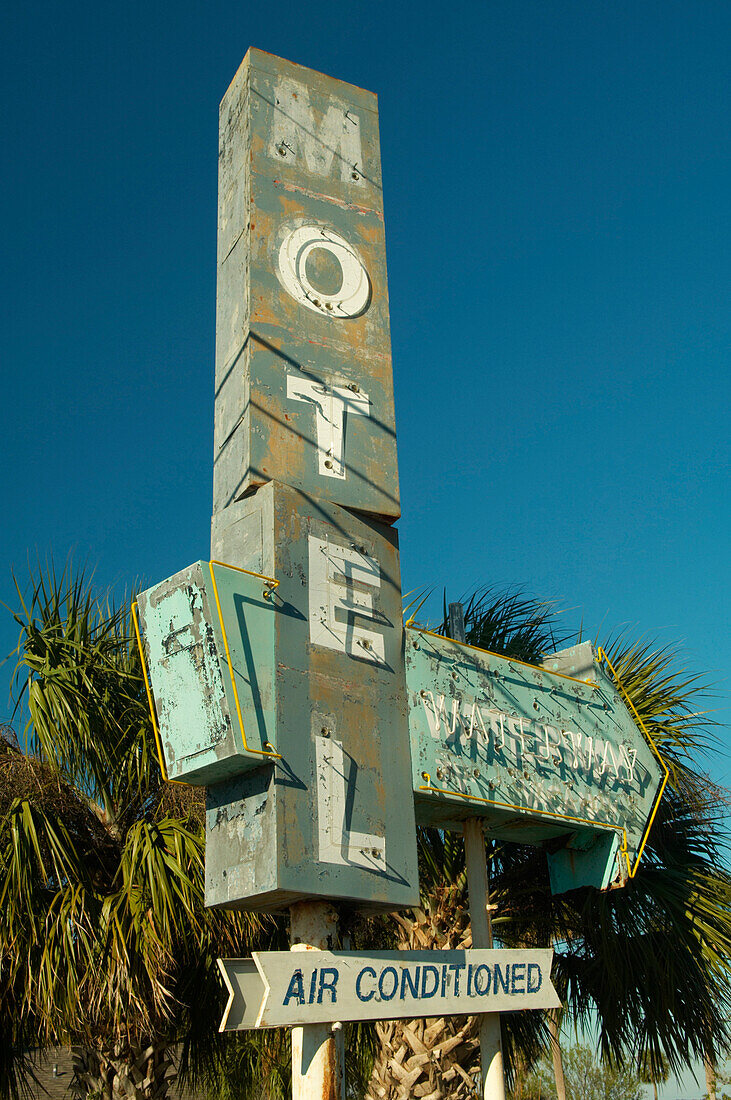 Old Sign of a Motel near Cocoa Beach, Florida, USA