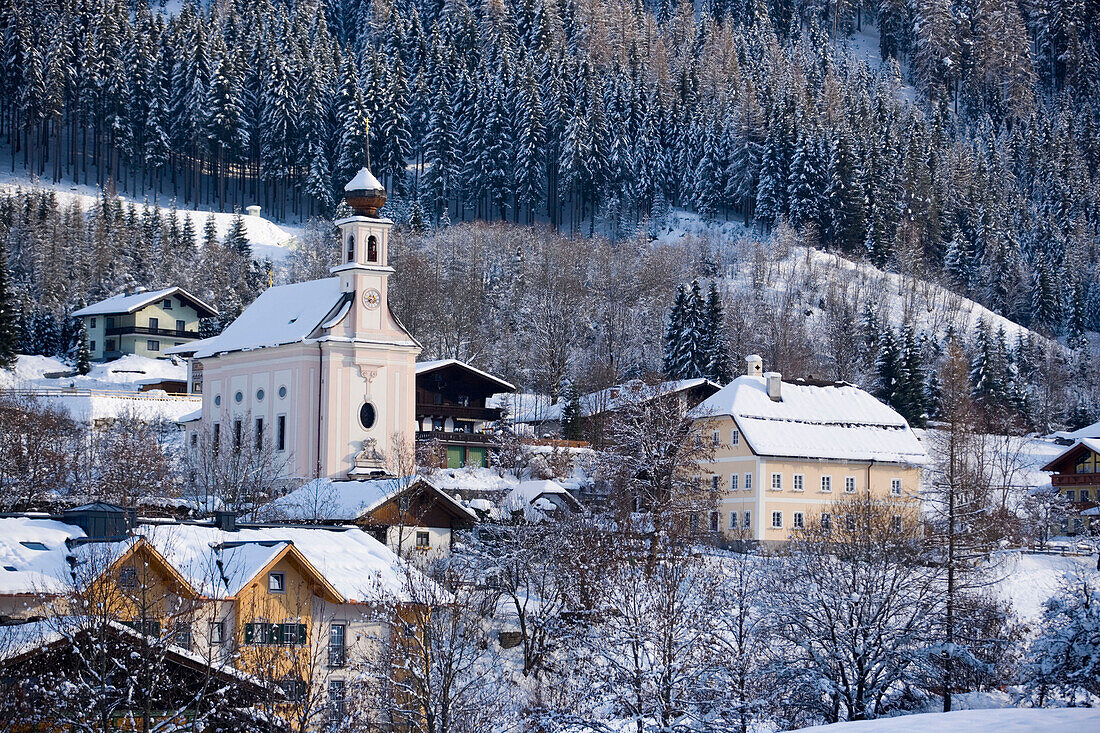 View to Flachau, Salzburger Land, Austria