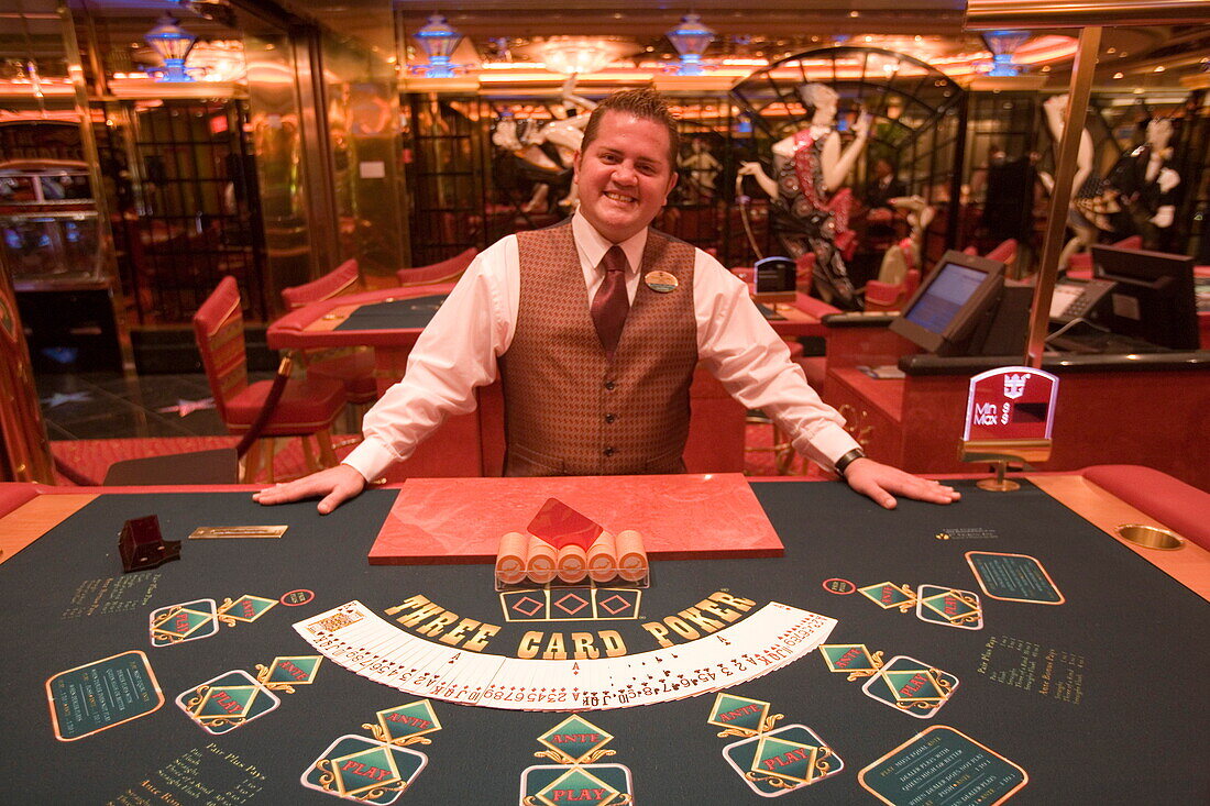 Happy Pokerface at Casino Royale on Deck 4,Freedom of the Seas Cruise Ship, Royal Caribbean International Cruise Line