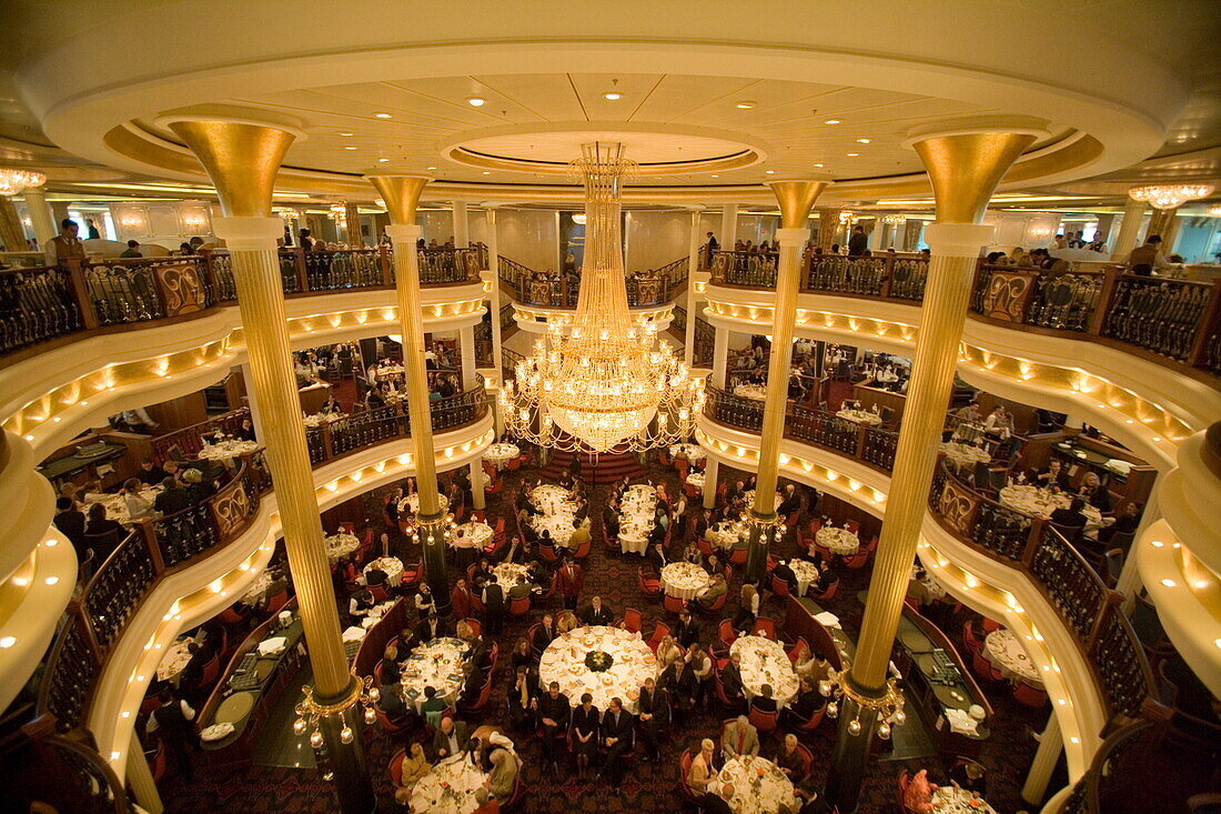 Three-Storied Main Dining Room Atrium,Freedom of the Seas Cruise Ship, Royal Caribbean International Cruise Line