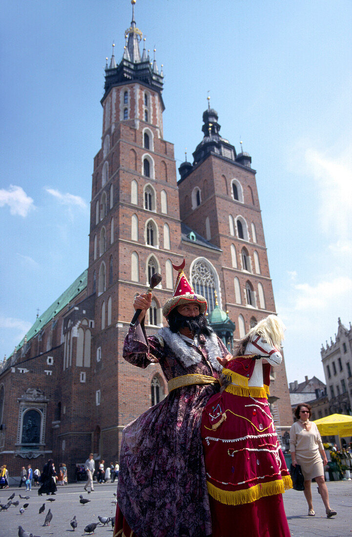 The LAJKONIK - the symbol of Cracow, photo in front of the Virgin Mary Church, Poland