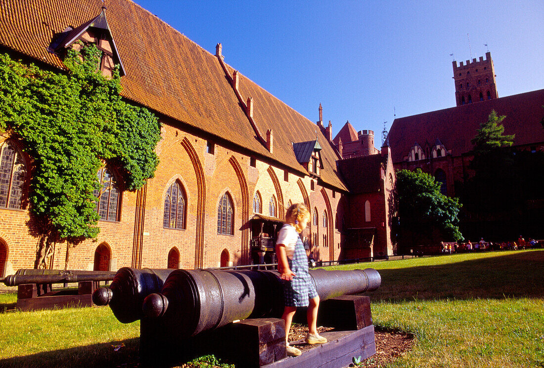 Innenhof von Marienburg, Burganlage der Deutschordensritter, Malbork, Marienburg, Polen