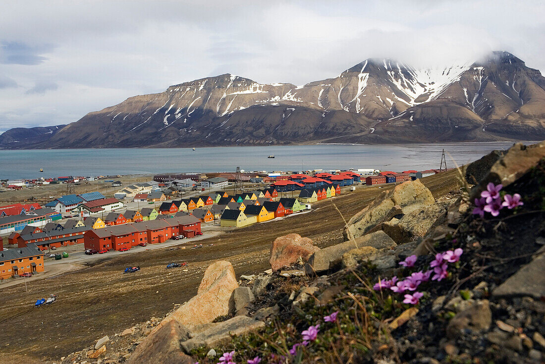 Longyearbyen, Adventfjord, Spitzbergen, Norwegen