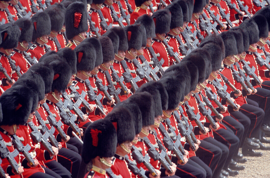 Trooping the Colour, her Majesty, the Queen's birthday military parade, London