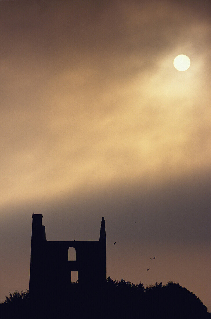 Derelict Tin Mine in Bodmin Moor, Cornwall, England