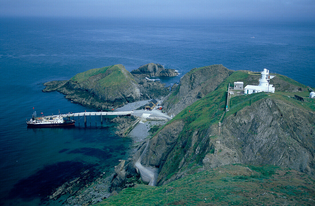 Lighthouse, Lundy Island, Devon, England