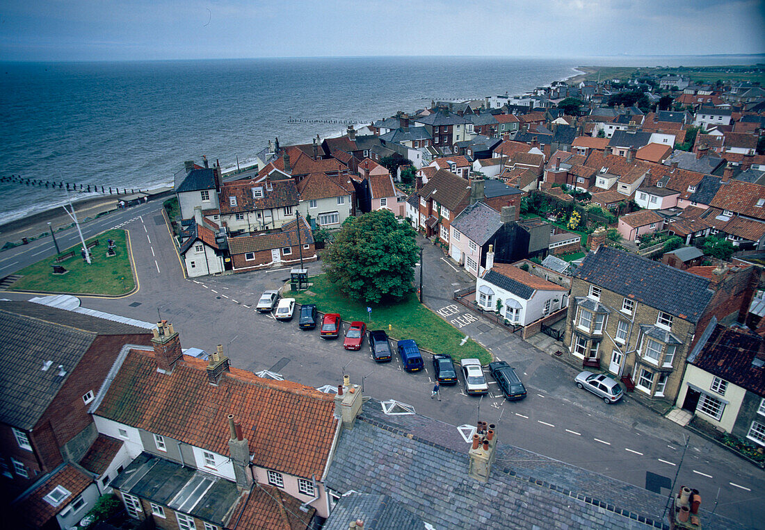 Aerial view of Southwold, Suffolk, England