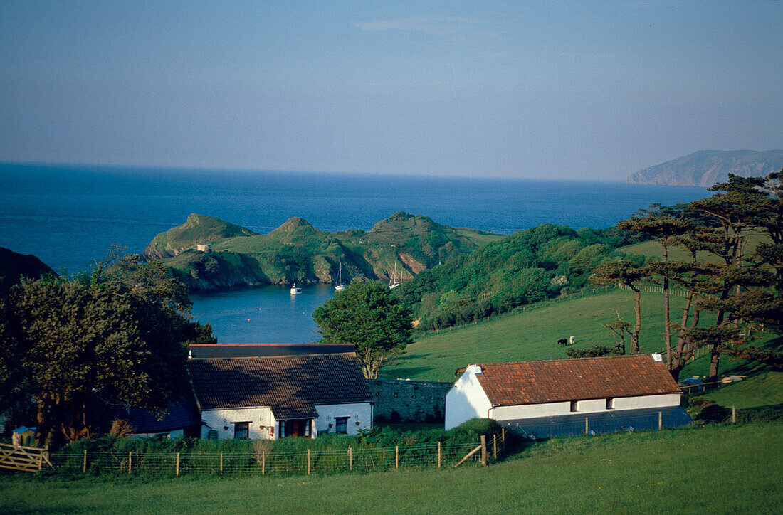 Ferienhäuser, Watermouth Bay, North Devon, England