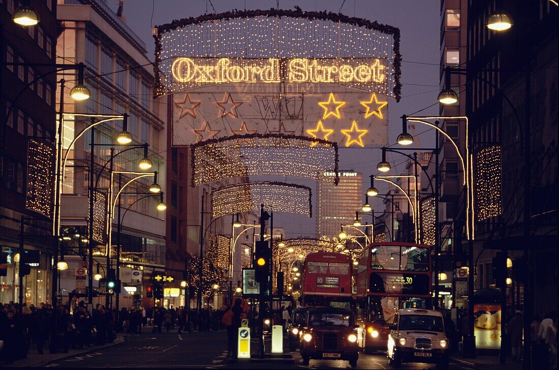 Weihnachtsbeleuchtung, Oxford Street, London