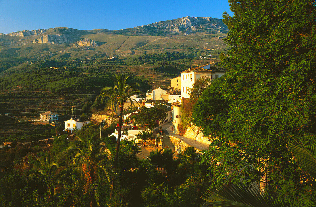 View from entrance to Castillo de Guadalest, Province Alicante, Spain