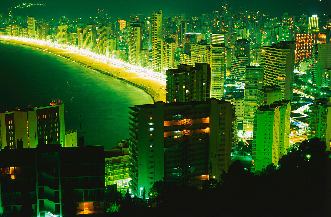 Beach,Playa de Levante von Castell del Mar,Benidorm,Province Alicante,Spain