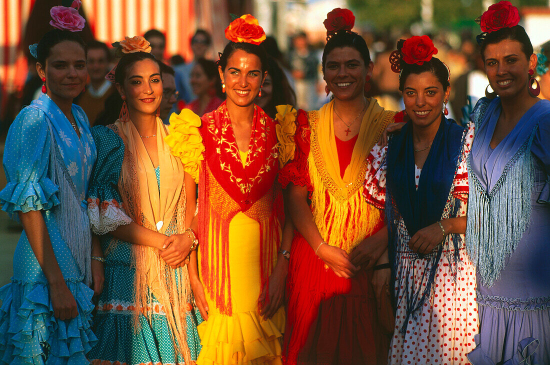 Frauen,Feria de Abril,Sevilla,Andalusien,Spanien