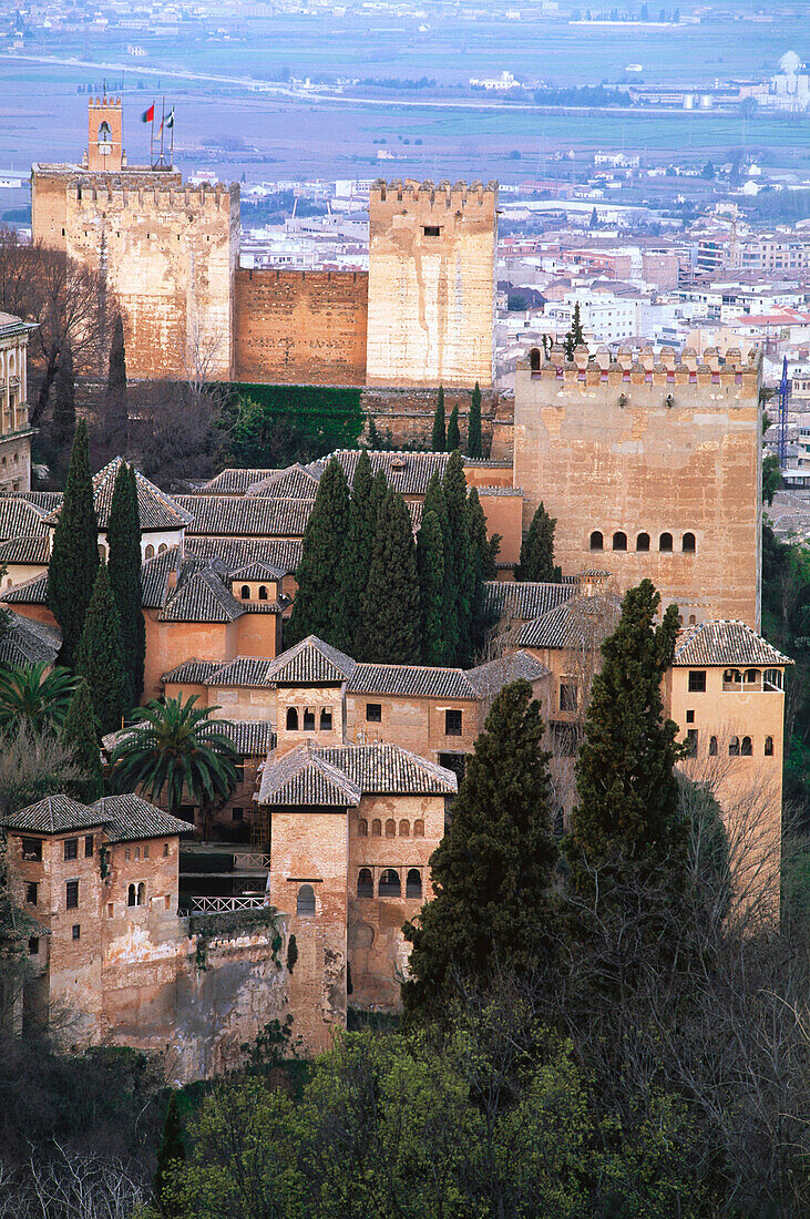 View from Silla del Moro,General life on Alhambra,Granada,Andalusia,Spain