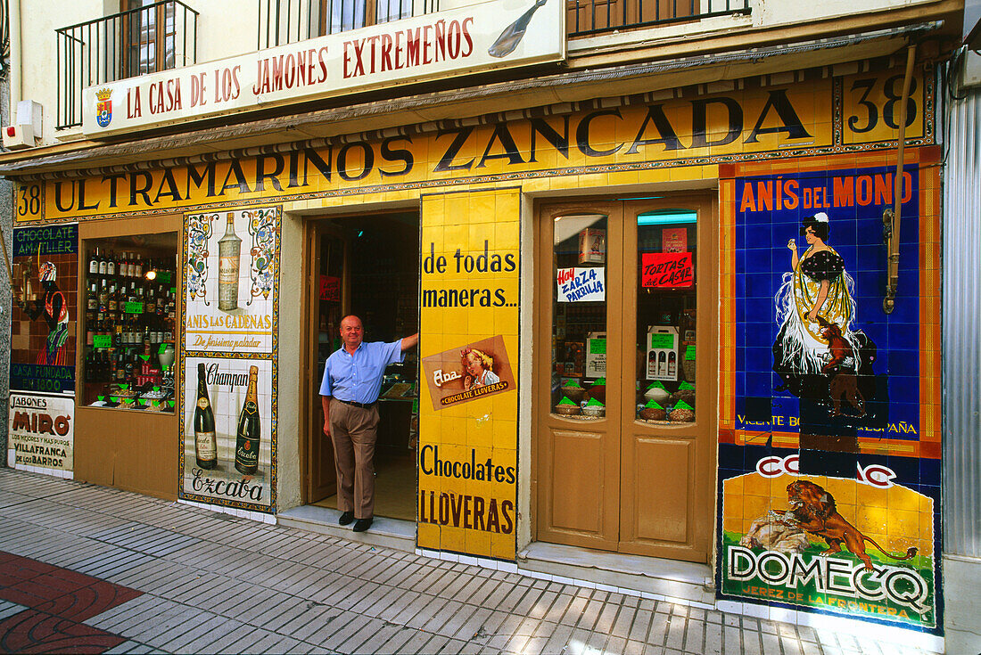 Delicatessen and Ham Shop,Merida,Province Badajoz,Extremadura,Spain