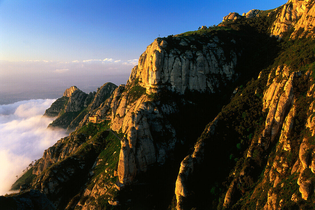 Santa Cova, Sierra de Montserrat, Montserrat, Provinz Barcelona, Katalonien, Spanien