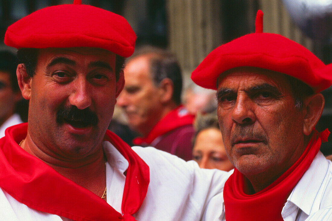 Vor dem Rathaus,Fiesta de San Fermin,Pamplona,Navarra,Spanien