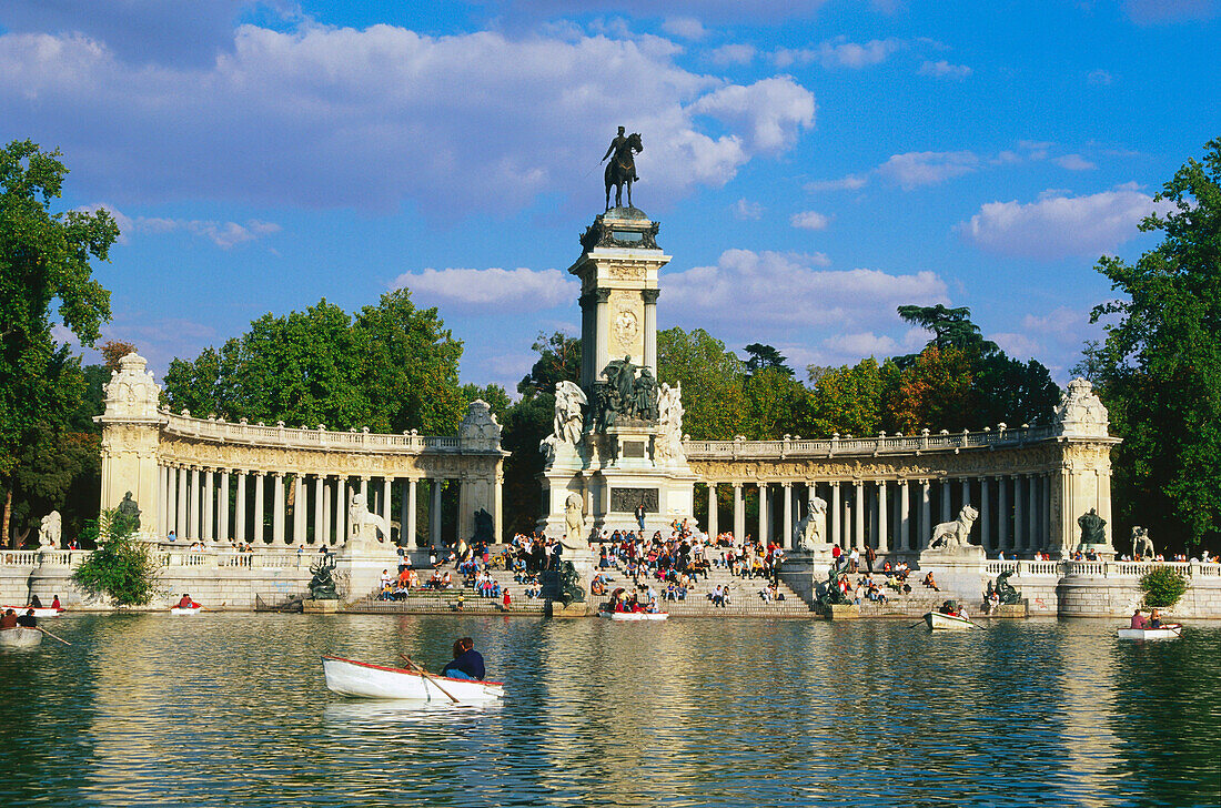 Monument for Alfonso XII., Retiro Park, Madrid, Spain