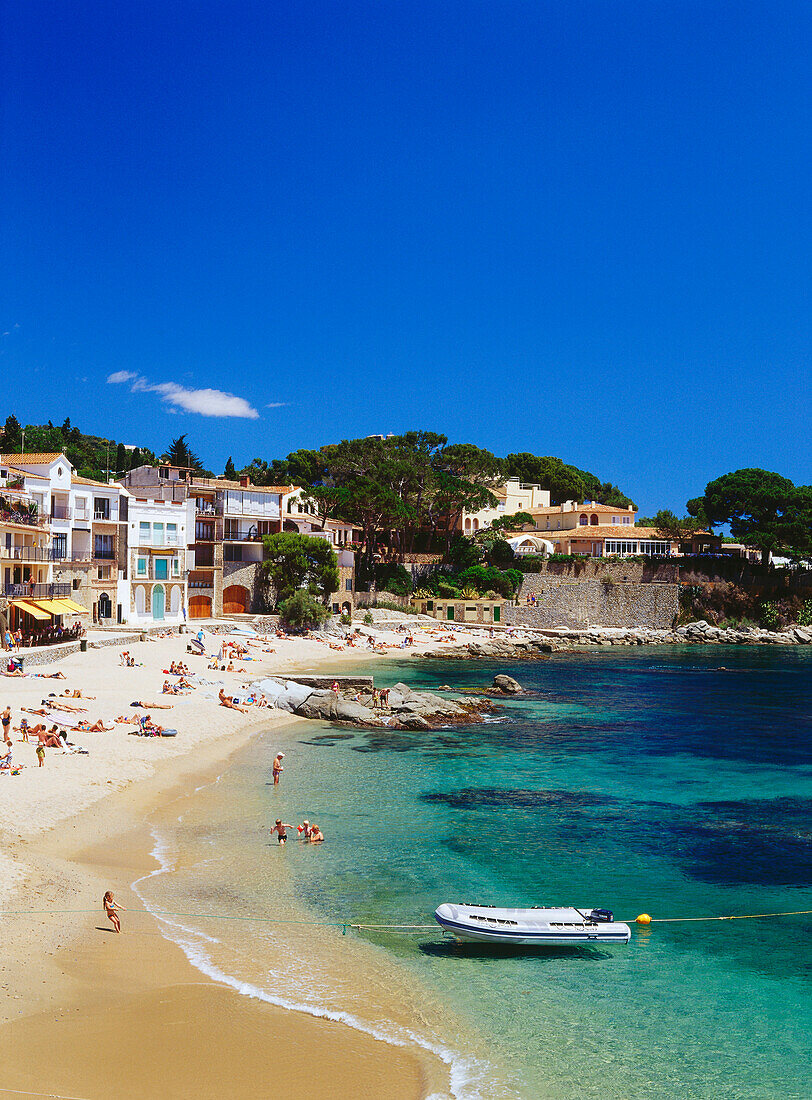 Strand,Calella de Palafrugella,Costa Brava,Provinz Girona,Katalonien,Spanien