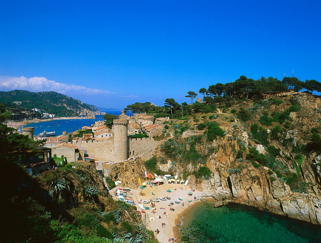 Bucht Es Codolar,Tossa de Mar,Costa Brava,Provinz Girona,Katalonien,Spanien