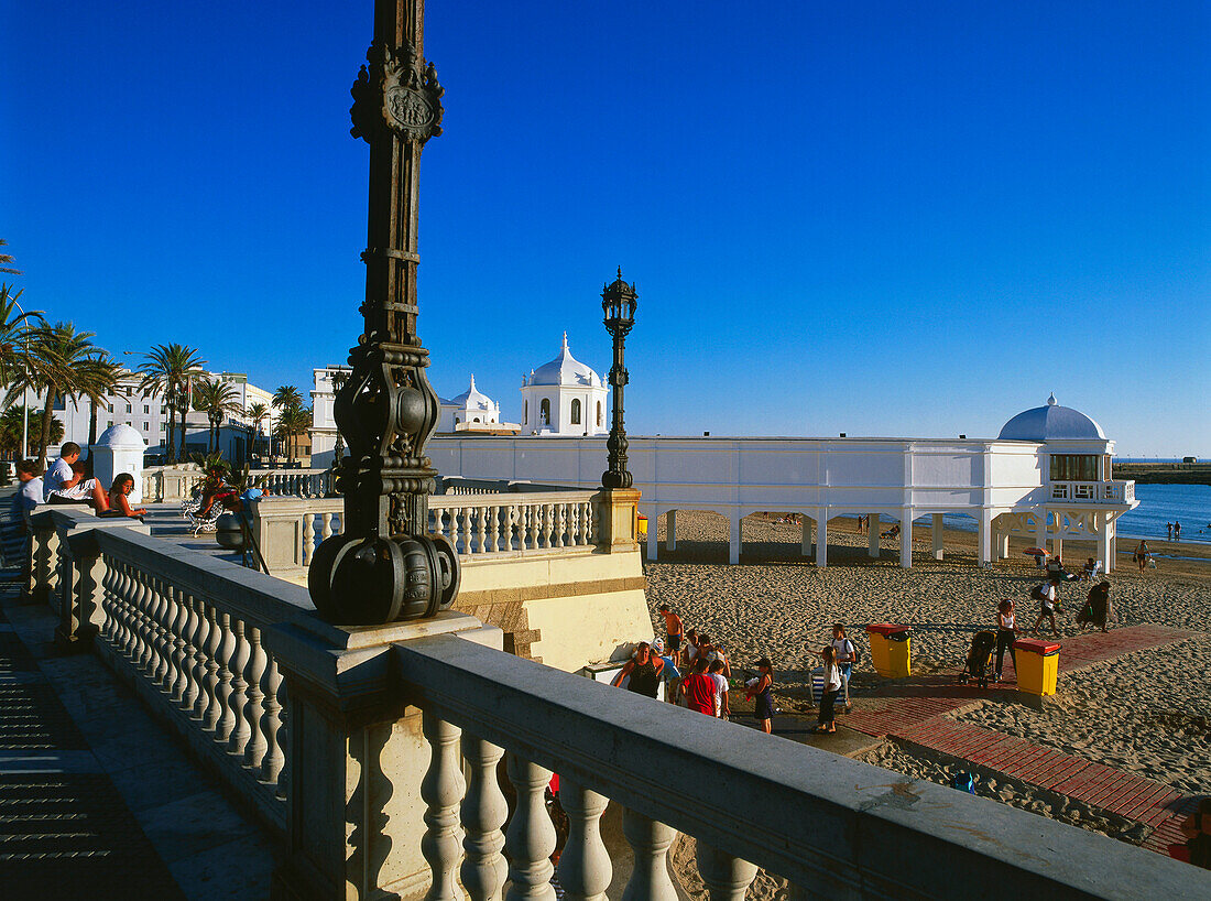 Beach promenade,Playa de Caleta,Cadiz,Andalusia,Spain