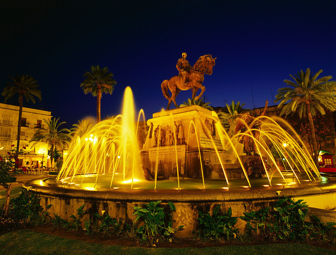 Springbrunnen,Plaza del Arenal,Jerez de la Frontera,Provinz,Cadiz,Andalusien,Spanien