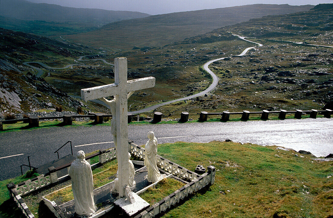 Cross, Healy Pass, Ring of Beara, County Cork, Ireland