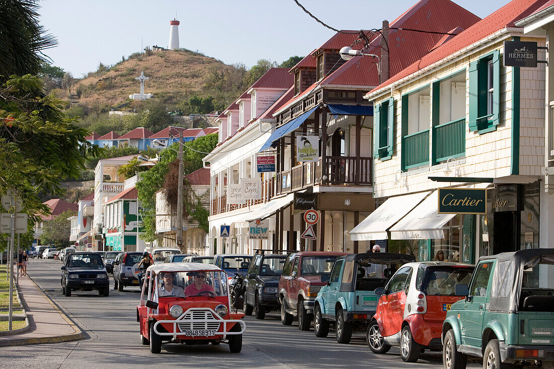 Boutiques on the main street, Gustavia, St. Barths