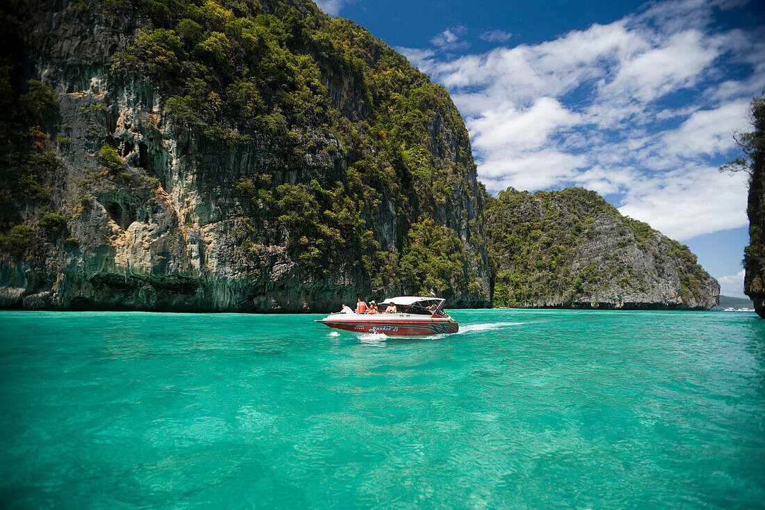 Snorkeling trip to Pileh, a beautiful scenic lagoon, Ko Phi-Phi Leh, Ko Phi-Phi Islands, Krabi, Thailand