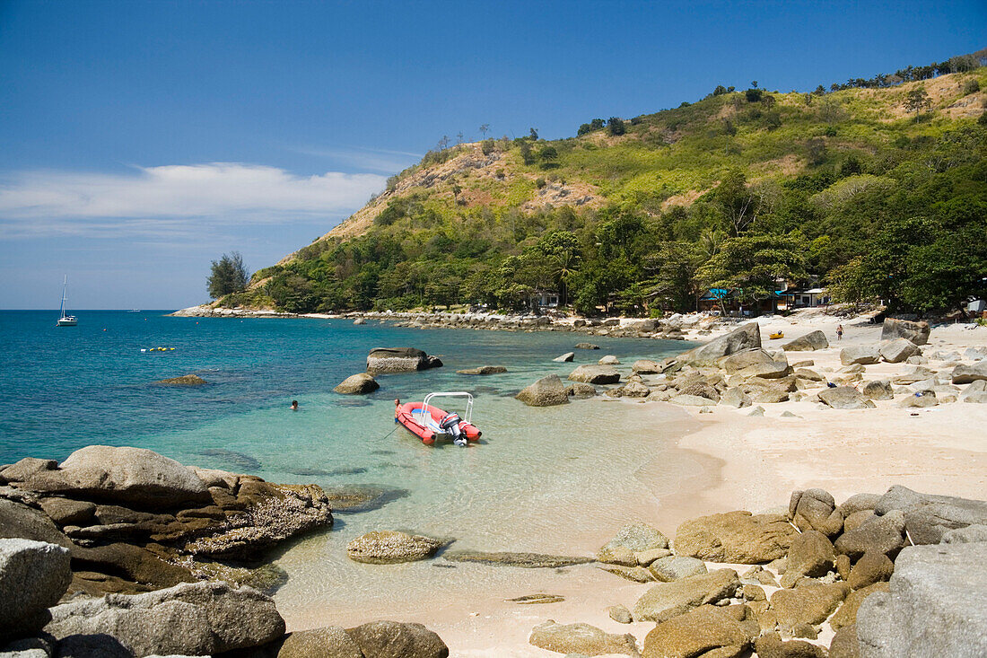 Lonelier Nui Beach near of Ao Nai Han, Phuket, Thailand, after the tsunami
