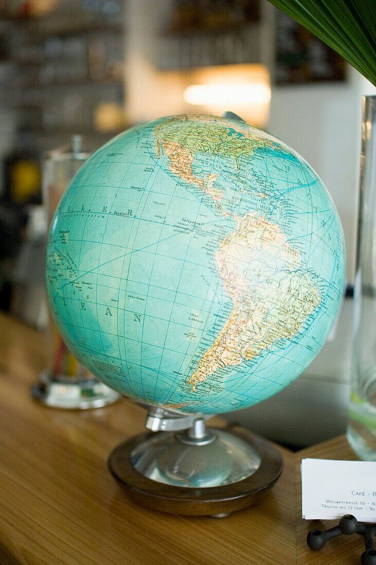 Globe on a counter, Loretta Bar, Munich