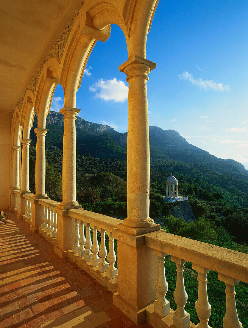 Blick von Son Marroig, bei Deia, Nordwestküste, Mallorca, Spanien