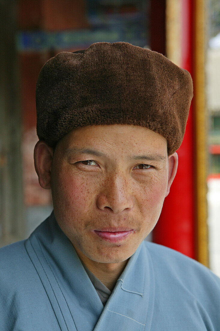 Mönch, Taihuai, Wutai Shan ,Mönch, Taihuai, Wutai Shan, Provinz Shanxi, China, Asien