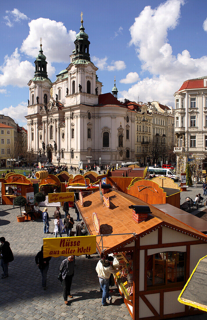 Market at the Old Town Square, Staromestske Namesti, Stare Mesto, Prague, Czech Republic