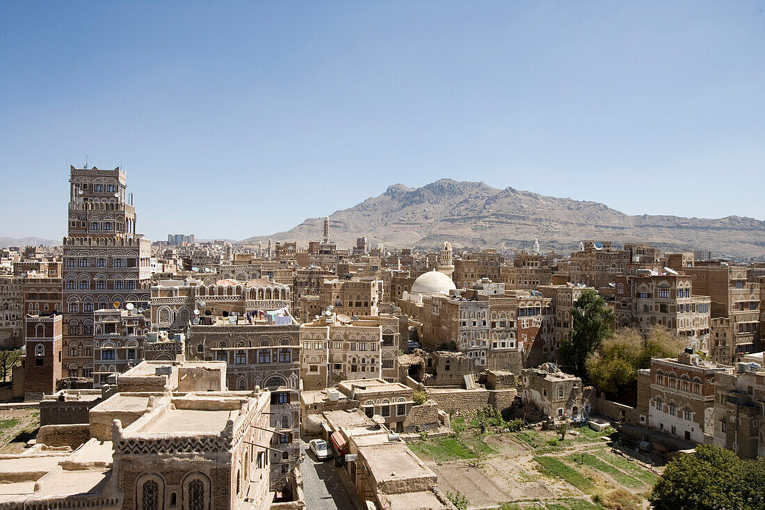 Traditionelle Häuser in der Altstadt von Sana'a, Sana'a, Jemen