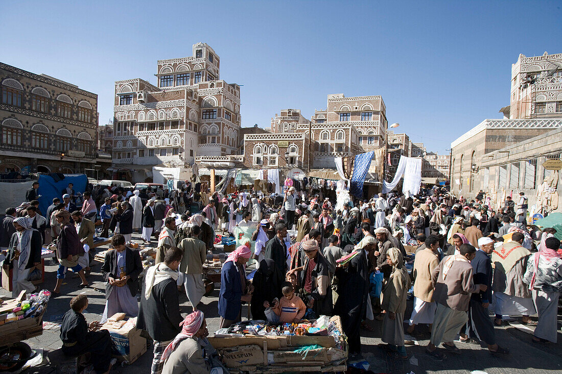 Market in Old Town Sana'a,Sana'a, Yemen