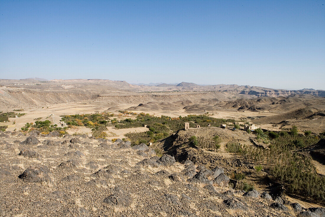 Jemenitische Landschaft, in der Nähe von Thula, Jemen