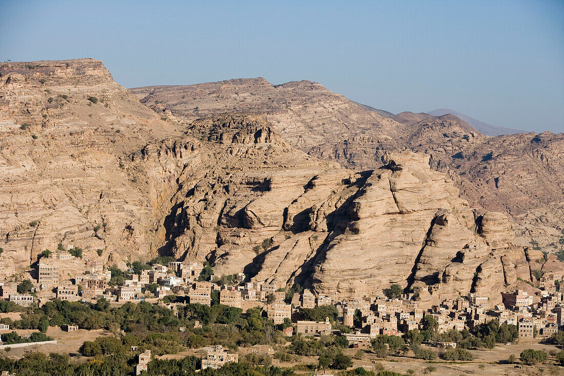 Felsenhäuser in Wadi Dhar, Jemen