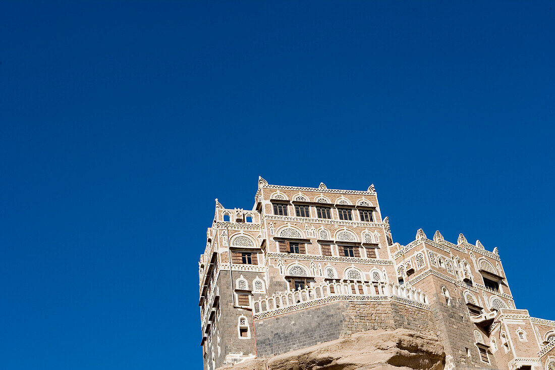 Dar al-Hajar Felsenpalast, Wadi Dhar, in der Nähe von Sana'a, Jemen