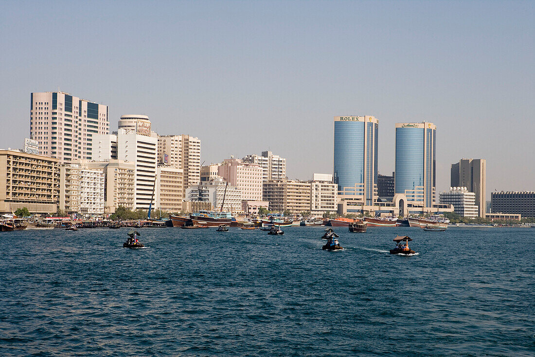 Dubai Creek & City Skyline,Dubai, United Arab Emirates