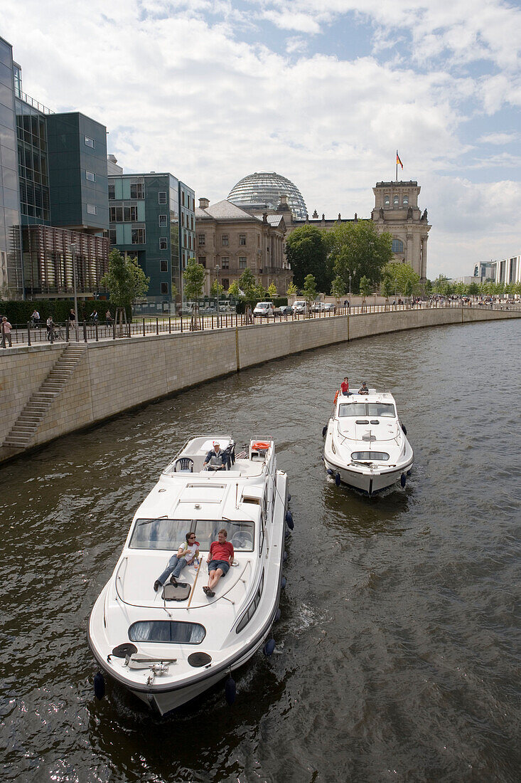 Connoisseur Hausboote, Regierungsviertel, Spree, Berlin, Deutschland