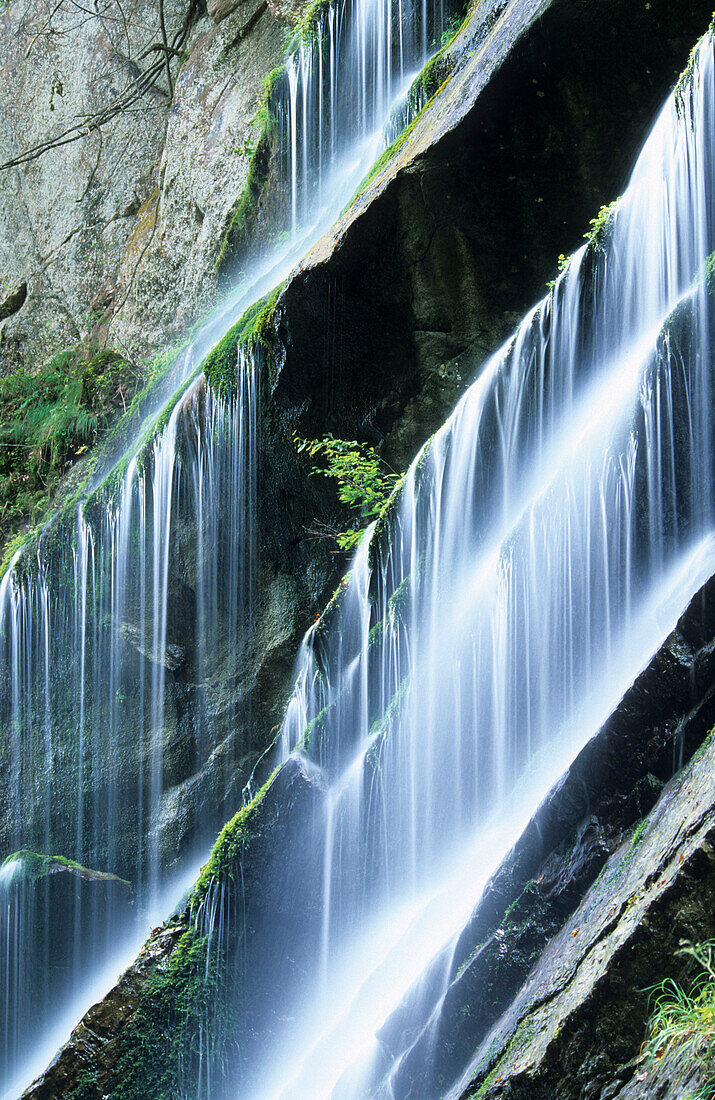 Water cascades in the canyon Wimbachklamm, Berchtesgaden, Upper Bavaria, Bavaria, Germany