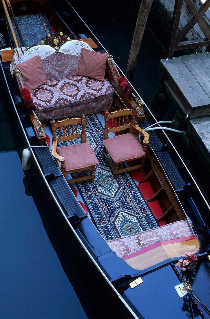 Splendid gondola in detail, Venezia, Italy
