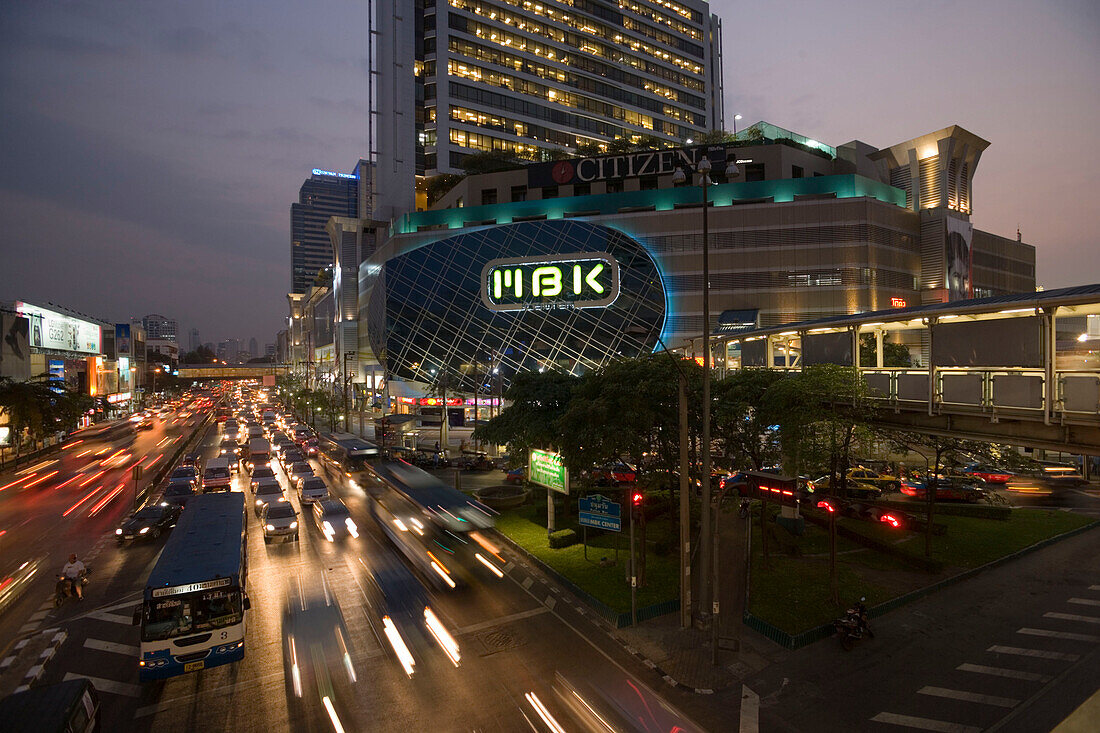 MBK Shopping Center at night, Siam Square, Pathum Wan district, Bangkok, Thailand
