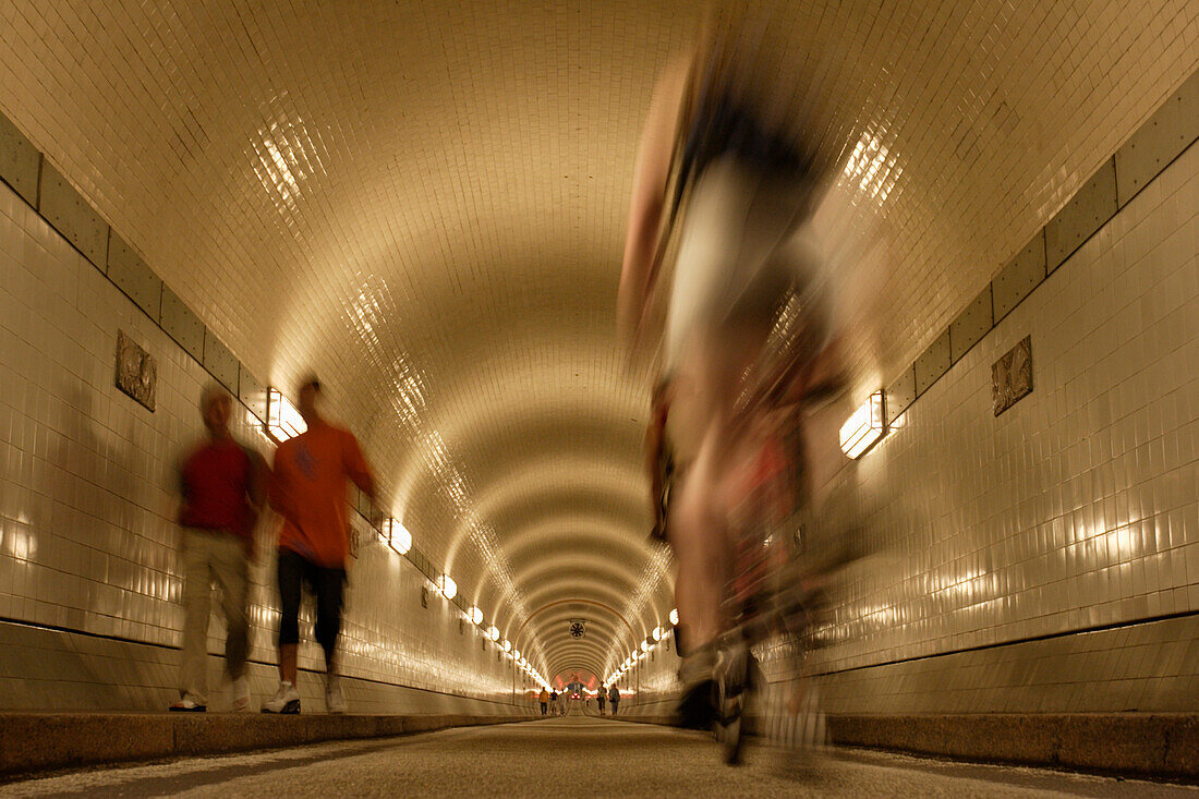 Underground walkway Alter Elbtunnel, Hamburg, Germany