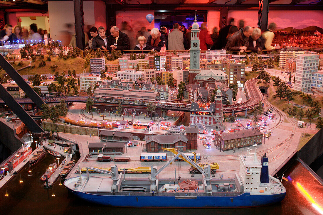 das Miniatur Wunderland Hamburg, liegt in der Speicherstadt, es ist die weltgrößte Modellbahnanlage der Welt, Hamburg