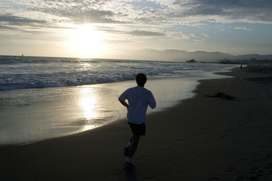 Runner, venice beach, Los Angeles, L.A., Caifornia, U.S.A., United States of America