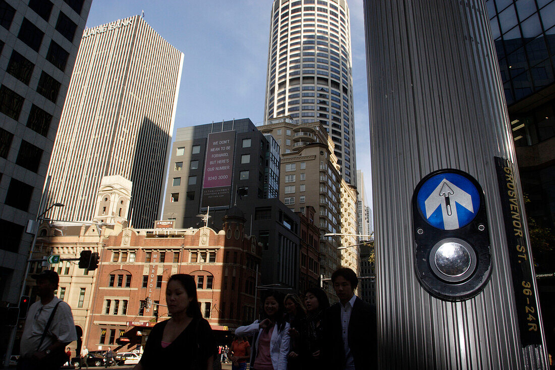 Central Business district, CBD, Gerschäftsleute, George und Grosvenor Street, Hauptstadt des Bundesstaates New South Wales, Sydney, Australien