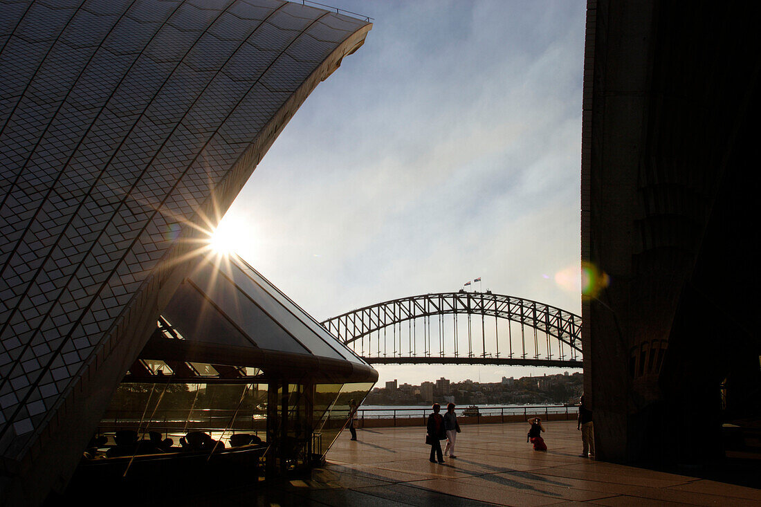 Sydney Harbour Bridge, Opernhaus, Sydney Opera House, Bennelong Point, Hauptstadt des Bundesstaates New South Wales Sydney, Australien