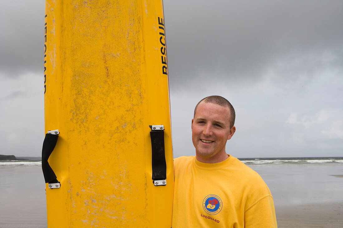 Irish Rescue Lifeguard, Rossnowlagh Beach, Rossnowlagh, County Donegal, Ireland