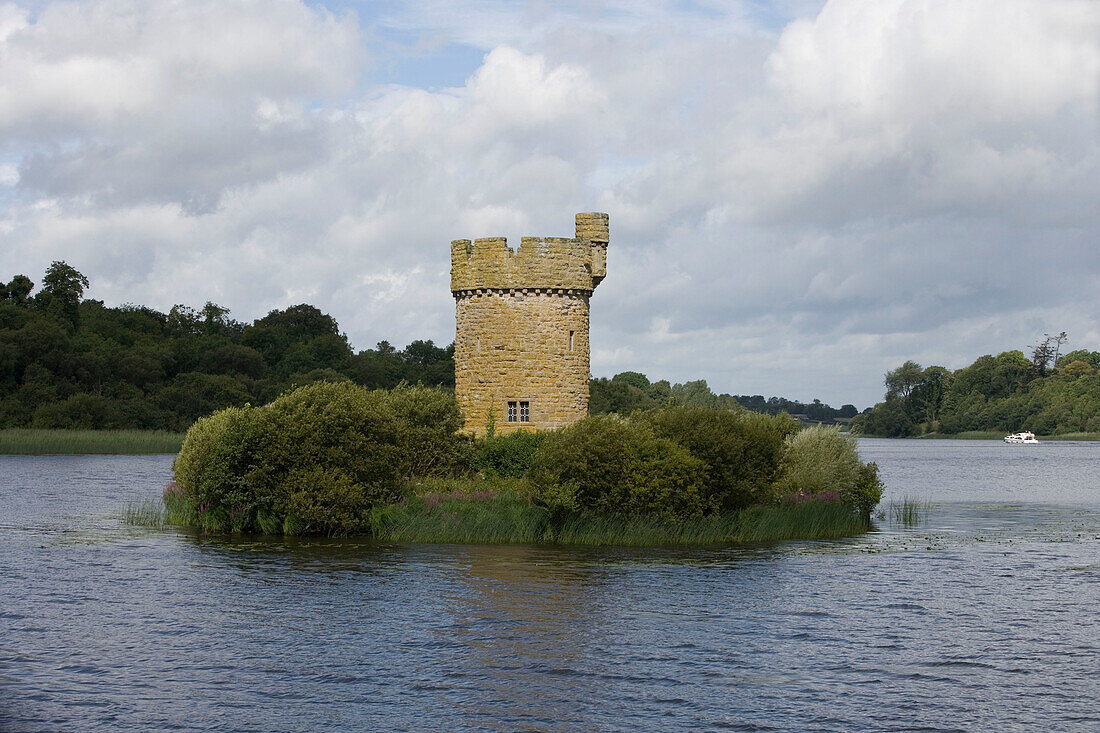 Crichton Tower on Gad Island, Lough Erne, County Fermanagh, Northern Ireland